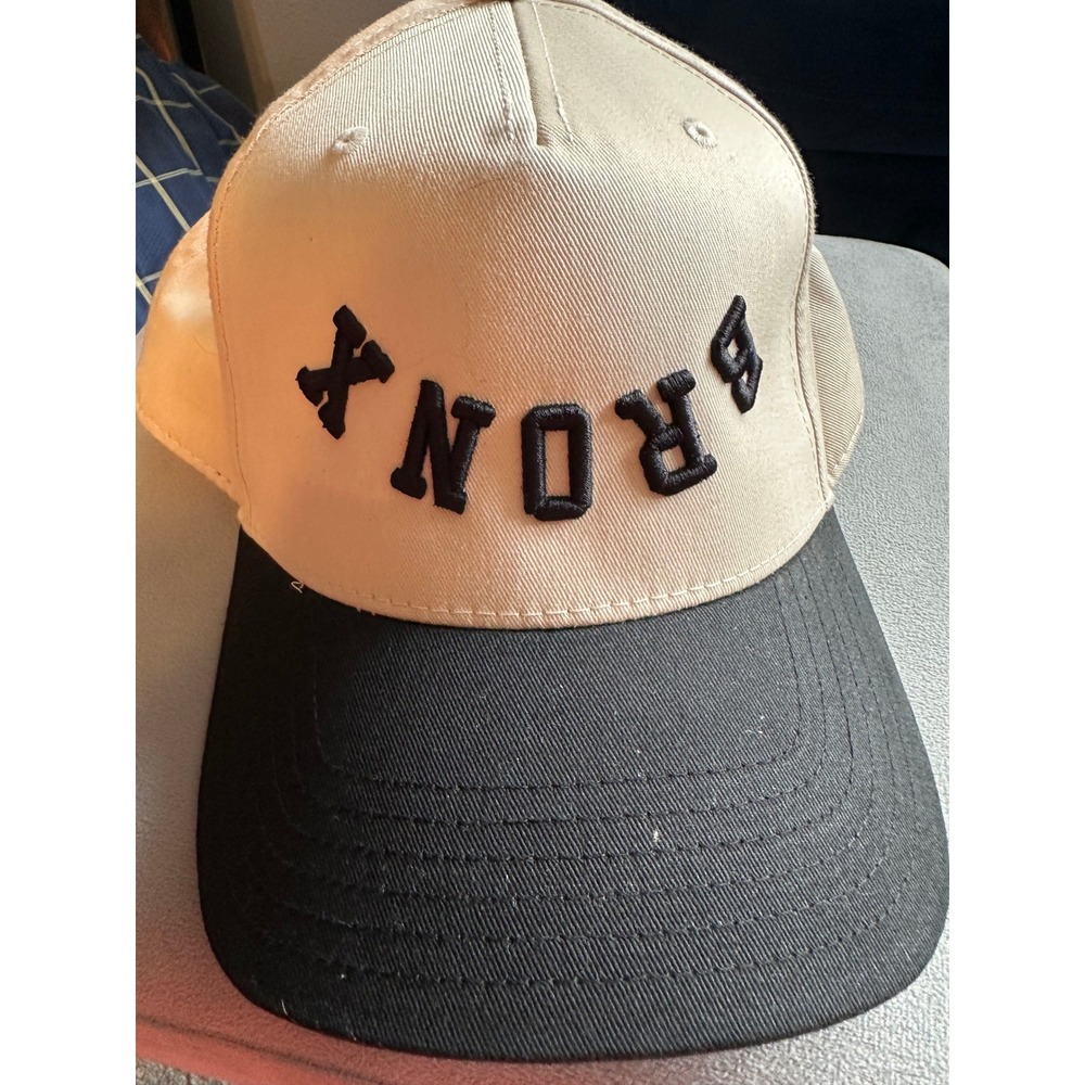 Otto Cap Bronx Embroidered Snapback Hat Tan Black MJMT‎ Apparel 31-069 OSFM